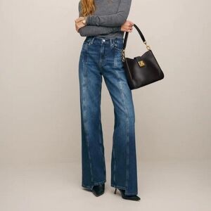Reformation Blue Flare & Wide Leg Jeans